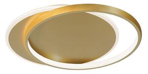 Viokef LED таванска лампа Evelyn, златист цвят, дължина 55 cm, метал, Злато / месинг, Дневна/трапезария, Алуминий, Модерен