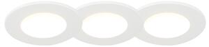 Комплект от 3 кръгли LED 5W бели водоустойчиви вградени спотове за баня - Blanca