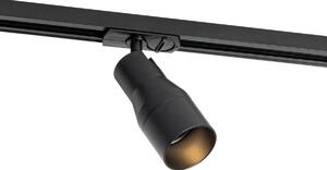 Модерен черен прожектор за 1-фазова релсова система - Iconic Kohua