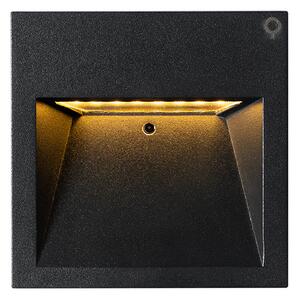 Комплект от 4 модерни вградени стенни лампи черни с LED - Gem 2
