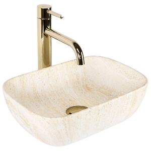 Умивалник за плот Rea BELINDA MINI TRAVERTINE MATT