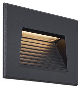 Модерна вградена стенна лампа черна 11.5cm с LED IP65 - Trem