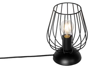 Модерна настолна лампа черна тел - Palica