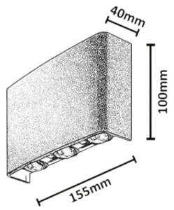 Rabalux 77192 - LED външно стенно осветително тяло PORTEL 5W/230V 2000/2700/4000K IP65