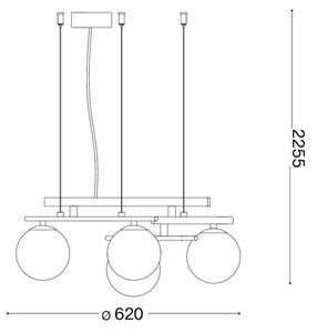Ideal Lux - LED полилей на кабел ATLAS 4xG9/3W/230V златен