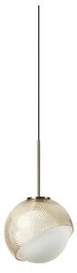 Ideal Lux - LED полилей на кабел BLOOM 1xG9/3W/230V Ø11,5 см златисто/димчато бежово
