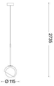 Ideal Lux - LED полилей на кабел BLOOM 1xG9/3W/230V Ø11,5 см златисто/димчато бежово