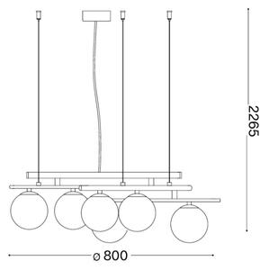 Ideal Lux - LED полилей на кабел ATLAS 6xG9/3W/230V черен