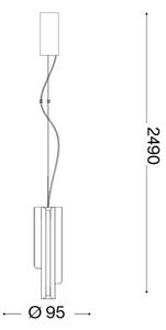 Ideal Lux - DORICA димируем LED полилей на кабел 3xLED/9W/230V CRI 90 Ø 9,5 cm бял