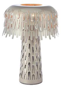 Сиво-бежова настолна лампа с метален абажур (височина 38 cm) Verbera – Markslöjd