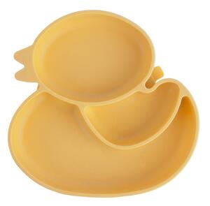 Жълта силиконова детска чиния 19x19,5 cm Chicken – Orion