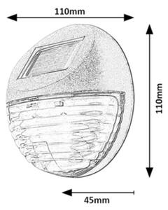 Rabalux 77203 - Слънчево LED стенно осветително тяло LERMOS LED/0,06W/1,2V 300 mAh IP44