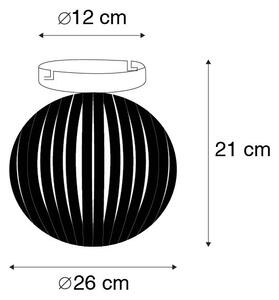 Модерен плафон черен 26см - Zoë