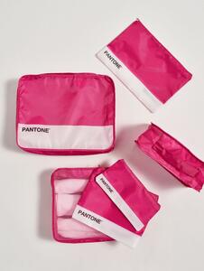 Sinsay - Комплект пътнически органайзери Pantone 9 pack - яркорозово