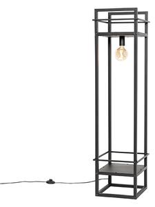 Индустриална подова лампа черна - Cage Rack