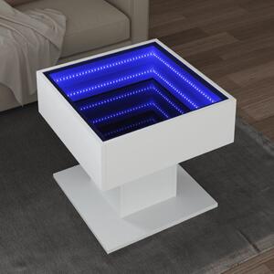 Sonata H Маса за кафе с LED, бяла, 50x50x45 см, инженерно дърво