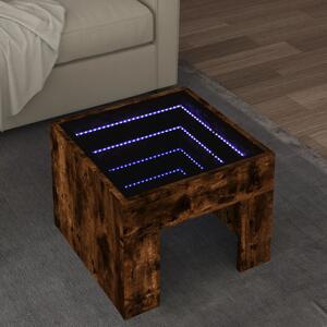 Sonata H Маса за кафе с Infinity LED, опушен дъб, 40x40x30 см