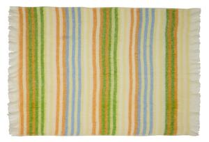 Жълто/зелено одеяло със смес от вълна 140x200 cm Loom – Hübsch