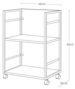 Бял метален подвижен стелаж 42x60 cm Tower – YAMAZAKI