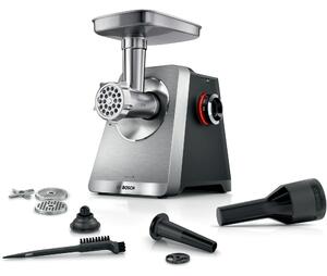 Месомелачка Bosch MFWS820M, 4.5 кг/мин капацитет, 2-степенно превключване, функция обратен ход, 2500W, черна