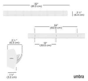 UMBRA Закачалка за стена с 8бр. закачалки “FLIP“ - цвят бял