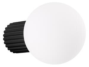 Черна стенна лампа ø 12 cm Orbital – Sollux