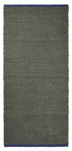 Тъмнозелена пътека от юта 70x150 cm Notes – Mette Ditmer Denmark