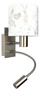 Brilagi - LED Flex. лампа BOBO 1xE27/25W/230V + LED/3W матов хром/бяла/зайчета