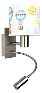 Brilagi - гъвкава LED лампа BOBO 1xE27/25W/230V + LED/3W матов хром/бял със животински мотиви