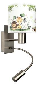 Brilagi - гъвкава LED лампа BOBO 1xE27/25W/230V + LED/3W м. хром/бял/зелен/джунгла