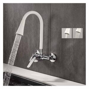 СТЕНЕН СМЕСИТЕЛ С БЯЛА ЛЕБЕДКА LINNI WHITE MATT 5108152W 7789