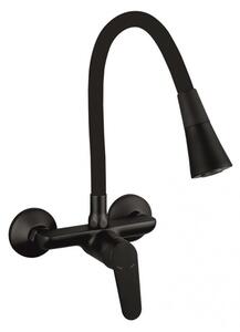 СТЕНЕН СМЕСИTEЛ С ЧЕРНА ЛЕБЕДКА LINNI BLACK MATT 5108152B 7789