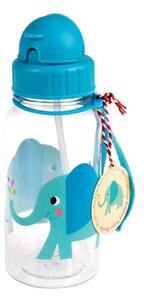 Синя/тюркоазена тританова детска бутилка 500 ml Elvis the Elephant – Rex London