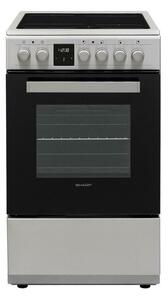 Готварска печка Sharp KF-56FVDT22IMK-EU, клас A, 50л. обем, 4 нагревателни зони, 8 функции, инокс