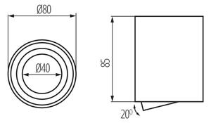 Kanlux 28784 - Точково осветително тяло BORD ONE 1xGU10/10W/230V бяло