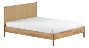 Двойно легло от масивен дъб без ламелно дъно в естествен цвят 160x200 cm Olive Rope – Vipack