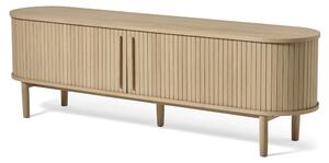 Маса за телевизор от декор от дъб в естествен цвят 180x56x40 cm Meta – Unique Furniture