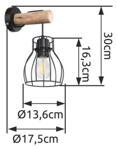 Globo 15326NW - Стенна лампа MINA 1xE27/40W/230V