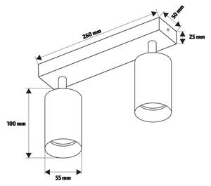 Brilagi - LED RGBW димируемо точково осветително тяло SELE 2xGU10/4,8W/230V черно