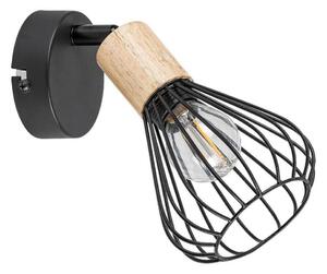 Rabalux 3147 - Стенен спот FARFALLE 1xE14/25W/230V черен/бук