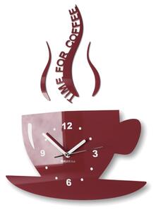 Стенен часовник Time for coffee Кафяво