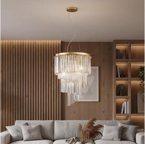 Ideal Lux - Кристален пендел CARLTON 12xE14/40W/230V Ø 50 см златист