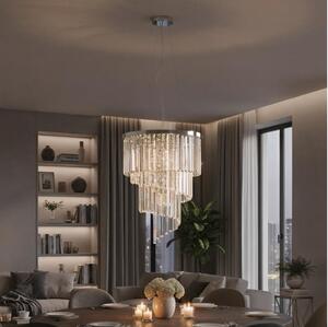 Ideal Lux - Кристален пендел CARLTON 12xE14/40W/230V Ø 50 см хром