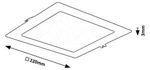 Rabalux 71265 - LED Лампа за окачен таван SHAUN LED/18W/230V 22x22 см черен