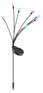 LED RGB соларна лампа FIORINI 8xLED/1,2V 600 mAh IP44 черна