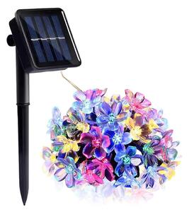LED RGB соларен гирлянд 50xLED/0,12W/1,2V 1xAA IP44 600 mAh