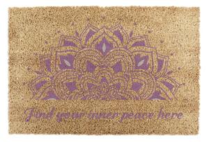 Изтривалка от кокосови влакна 40x60 cm Find Your Inner Peace – Artsy Doormats