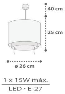 Dalber 60622 - Детски полилей RHICO AND CROCO 1xE27/15W/230V