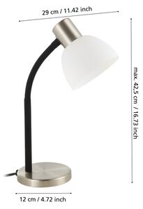 Eglo 901061 - Настолна лампа MACERE 1xE14/25W/230V черна/матов хром