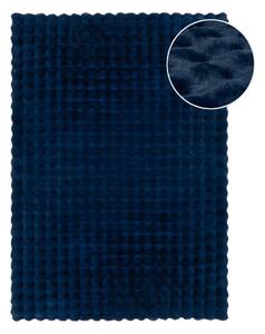 Тъмносиня синтетична кожа 160x230 cm Waffle Faux Fur – Flair Rugs